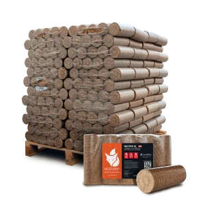 Holzbriketts Nestro XL Red – rund ohne Loch (Palette 960 kg)