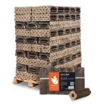 PiniKay Hartholzbriketts Oktagon – mit Zugloch (Palette 960 kg)