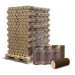 Pollmeier Buchen-Holzbriketts Nestro – rund ohne Loch (Palette 960 kg)