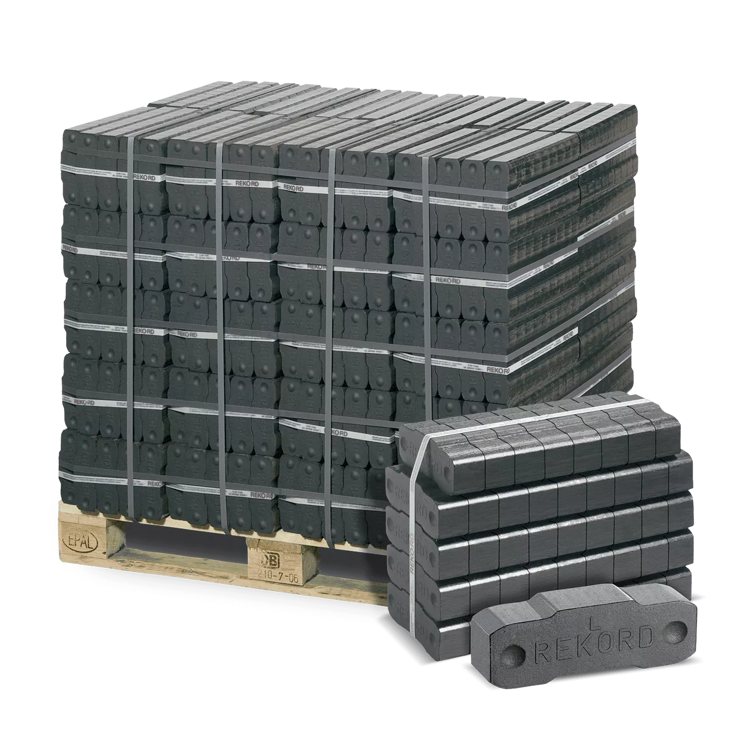 CSC20-Steinkohle-50erPalette-2.webp Braunkohle-Briketts 25–60 mm – 40 × 25 kg – REKORD – Bild 1